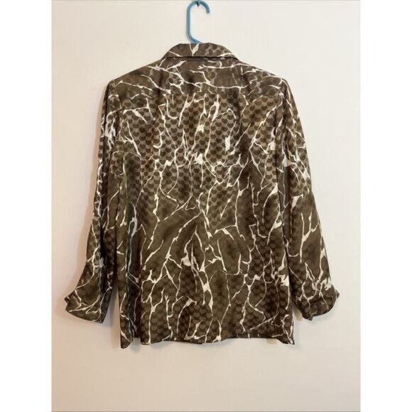 Da Rue Of California Womens XL Vintage Jacket Satin Feel Brown Shimmer - Picture 7 of 9